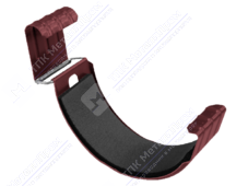 Соединитель желоба GrandLine 125 металл RAL3005 красное вино