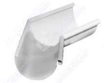 Угол желоба GrandLine 150 135 град внутренний металл RAL9003 сигнально-белый