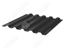 Профнастил полимер С44 0,7 1000/1047 ПЭ RAL9004 сигнально-черный