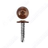 Саморез 4,2 16 CMM острый с пресс-шайбой RAL8017 шоколад