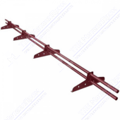 Снегозадержатель BORGE New Line труба D25 4 опоры 3м для м/ч, профн трубчатый RAL3005 красное вино