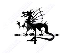 Флюгер BORGE Дракон 700 435 RAL9005 черный антрацит