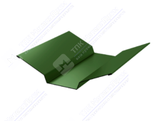 Планка ендовы верхняя 86 80 0,45 2м стандарт ПЭ RAL6002 зеленый лист К-508