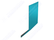 Планка карнизная 100 65 0,45 2м стандарт ПЭ RAL5021 морская волна К-509
