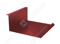 Планка примыкания нижняя 122 250 0,45 2м стандарт ПЭ RAL3003 рубин К-502