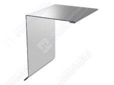 Планка ветровой доски 135 145 15 0,45 2м ПЭ RAL7024 серый графит К-507