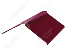 Планка конька плоского простого 150 150 0,45 2м стандарт ПЭ RAL3005 красное вино К-511