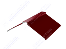 Планка конька плоского 190 190 0,45 3м стандарт ПЭ RAL3003 рубин К-512