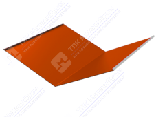 Планка ендовы нижняя 298 298 0,45 2м стандарт ПЭ RAL2004 оранжевый К-510