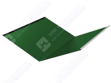 Планка ендовы нижняя 298 298 0,45 2м стандарт ПЭ RAL6002 зеленый лист К-510