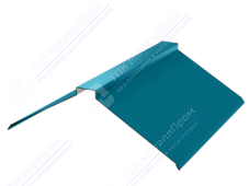 Планка конька плоского 190 190 0,45 3м стандарт ПЭ RAL5021 морская волна К-512