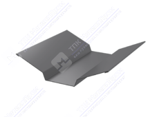 Планка ендовы верхняя 86 80 0,4 2м стандарт ПЭ в пленке RAL7005 темно-серый К-508