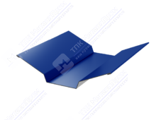 Планка ендовы верхняя 86 80 0,4 2м стандарт ПЭ в пленке RAL5002 ультрамарин К-508