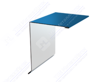 Планка торцевая 95 120 15 0,4 2м стандарт ПЭ RAL5005 сигнально-синий К-506