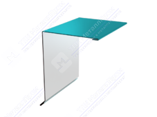 Планка торцевая 95 120 15 0,4 2м стандарт ПЭ RAL5021 морская волна К-506