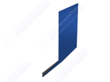 Планка карнизная 100 65 0,4 2м стандарт ПЭ в пленке RAL5005 сигнально-синий К-509