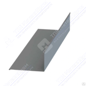 Планка примыкания верхняя 145 250 0,4 2м стандарт ПЭ в пленке RAL7005 темно-серый К-501