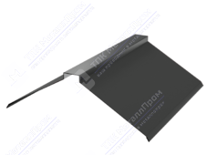 Планка конька плоского простого 150 150 0,4 2м стандарт ПЭ в пленке RAL7004 сигнально-серый К-511