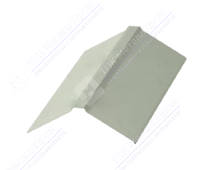 Планка конька плоского 150 150 0,4 2м стандарт ПЭ в пленке RAL9002 серо-белый К-512