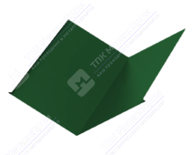 Планка ендовы нижняя 298 298 0,4 2м стандарт ПЭ в пленке RAL6021 бледно-зеленый К-510